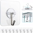 thumbnail image 1 of Ganchos de pared de doble cara, ganchos de pared de doble cara emparejados, ganchos de pared resistentes, ganchos para baño, cocina o hogar Ormromra HMXY015-1, 1 of 3