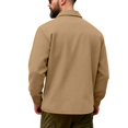 thumbnail image 5 of Yungyresw Denim Jacket Slim Fit Men's Twill Jacket Solid Color Slim Fit Shirt Jacket Lightweight for Fishing Hiking, 5 of 9