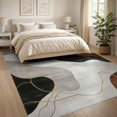 thumbnail image 3 of ODIKA 8'x10' Washable Area Rug Non-Shedding, Easy Care, Abstract Contemporary Marbled Swirl Minimalist Brushstroke Watercolor for King Size Bedroom Under Bed, Master Suite, 3 of 7
