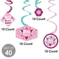 thumbnail image 5 of Big Dot of Happiness Pink Bat Mitzvah - Girl Party Hanging Decor - Party Decoration Swirls - Set of 40, 5 of 8