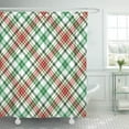 thumbnail image 1 of SUTTOM Green Pattern Christmas Plaid Red Tartan Color December Graphic Shower Curtain 60x72 inch, 1 of 1