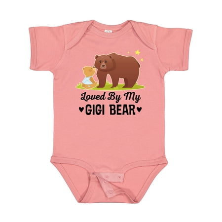 

Inktastic Gigi Bear Loves Me Grandson Gift Baby Boy or Baby Girl Bodysuit