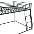 thumbnail image 6 of Euroco Metal Full XL over Queen Bunk Bed, Floor Bed with Ladder, Black, 6 of 12