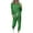 Green, variant on YUGYXL Women's Fall 2 Piece Lounge Outfit Long Sleeve Tops High Waisted Jogger Pants Set Spring Travel Clothes Tracksuits Blue S