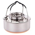 thumbnail image 1 of Stainless Steel Camping Kettle Portable Outdoor Camping Kettle 0.9L, 1 of 5