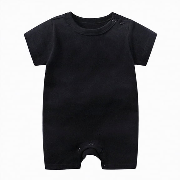TAmtem Boy Baby Clothes Baby Cute design Bodysuit Short Sleeve One-Piece Baby Clothes for Boys 0 3 6 9 12 18 24 Months(Black,9-12 Months)
