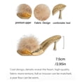thumbnail image 2 of SACFOF Black Furry Heels, Sexy Kitten Heeled Fluffy Slippers, Fur Heels for Lingerie Indoor Valentine's Day, 2 of 6
