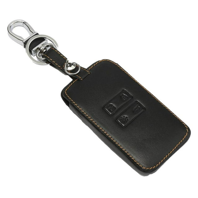 koolsoo Car Leather Key Holder Remote Cover Black Case Kadjar Keychain I9Z