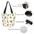 thumbnail image 4 of Sikiie Bees And Rainbows Shoulder Bag Casual Hobo Crossbody Tote Bag for Women and Men Large Purse Messenger Bag Travel Work, 4 of 6