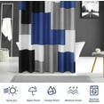 thumbnail image 5 of Shower Curtain Blue and White Shower Curtain for Bathroom Blue Shower Curtain,Modern Standard Shower Curtain for Bathroom Decor, Waterproof Washable Fabric Shower Curtain, 72 x 72 inch, 5 of 5