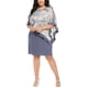 thumbnail image 1 of R & M Richards Womens Chiffon Poncho Sheath Dress gray 22W, 1 of 1