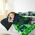 thumbnail image 4 of Feelyou 3D Green Gamepad Bedding Comforter Set for Kids, Artwork Fashion Honeycomb Twin Comforter Sets, Video Gaming Controller Reversible Bedding Set, Luxury Bedroom Decor, 2pcs, 4 of 8