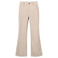 thumbnail image 4 of Spazoro Girls Flare Pants with Button Closure, Solid Color Flared Leg Elastic Waist Stretchy High Rise School Casual Bottoms Beige Size 9-10, 4 of 5