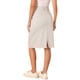 thumbnail image 3 of Faldas de mezclilla de cintura alta para mujer INSPIRE CHIC, con dobladillo sin terminar, a la altura de la rodilla, color blanco ostra, talla M, 3 of 6