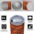 thumbnail image 4 of Animal Print 20 Oz Stainless Steel Skinny Tumbler – Vacuum Insulated Slim Travel Cup with Lid & Stainless Steel Straw, 360° Full Wrap Printed Tumbler for Home, Office & Outdoor Use, 4 of 6