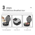 thumbnail image 4 of Maker 1200W Mini Donut Maker Machine Make 7 Doughnuts Adjustable Temperature Anti Stick Pancakes Maker Machine US Plug 110V, 4 of 8