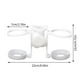 thumbnail image 2 of Portavasos de sombrilla de playa de plástico | Organizador de bebidas portátil a prueba de fugas | Se adapta a 2 copas | Plástico duradero blanco | Accesorio de sombrilla plegable para exteriores |, 2 of 7