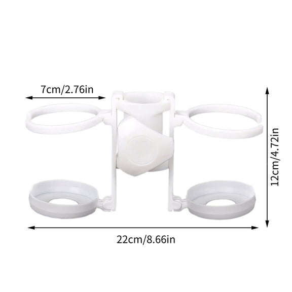 Multifunctional Portable Beach Umbrella Cup Holder - Leak Proof, Fits Two Cups, Durable Plastic Design for Outdoor Use