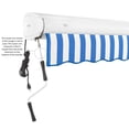 thumbnail image 6 of Awntech Full Cassette Left Motorized Patio Retractable Awning, Bright Blue/White Stripe, 6 of 7