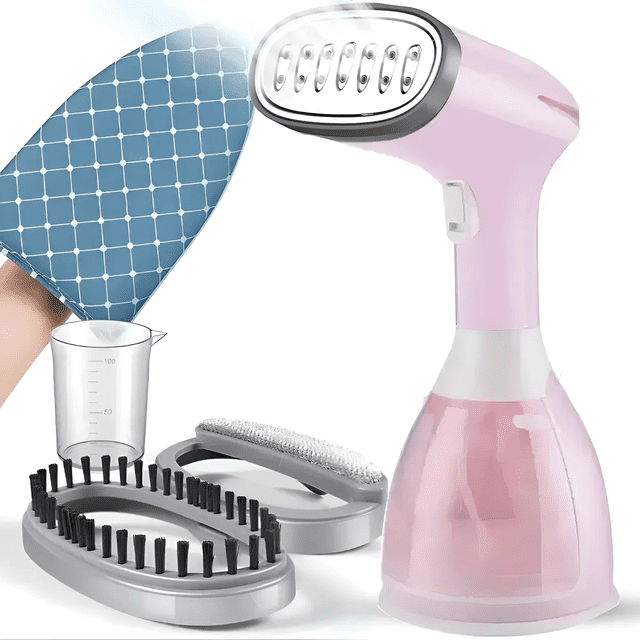 Plancha De Vapor Portátil De Mano Sandamec, 1500w, Eliminador De Arrugas Xtellar rosa