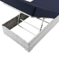 thumbnail image 5 of Modway Convene Rattan Weave Outdoor Patio Chaise in Light Gray/Navy, 5 of 8