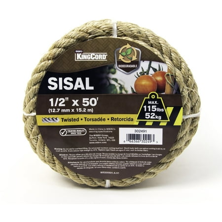

302491 1/2 IN. X50 FT. TW SISAL ROPE