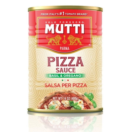 Mutti — 14 oz. 6 Pack of Pizza Sauce with Basil & Oregano (Salsa per Pizza) from Italy’s #1 Tomato Brand. Simple and delicious ready-to-use pizza sauce.