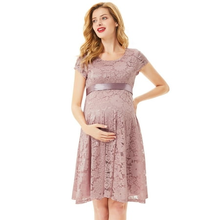 Women's Floral Lace Baby Shower Maternity Dress Evening Party Cocktail (Best Maternity Dresses For Baby Shower)