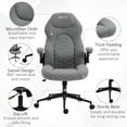 thumbnail image 2 of Gaming Chair with Flip Up Arm, High Back Desk Computer Chair, Gamer Chair with Adjustable Height and Swivel Wheel , Light Gray, 2 of 6