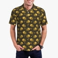 thumbnail image 3 of Balery Cute Cartoon Bees Printed Men’s Short Sleeve Polo Shirt, Midweight Men's Shirt,Golf Polo shirts -XX-Large, 3 of 9