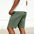 thumbnail image 4 of cfhntfmh Men's Baggy Shorts Casual Drawstring Knee Length Wide Leg Sweat Shorts Loose-Fit High Waisted Workout Shorts, 4 of 6