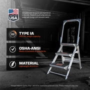 Little Giant Safety Step Stool, Foldable 2 Step, 10210BA