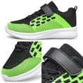thumbnail image 5 of vibdiv Boys Girls Shoes Lightweight Running Tennis Sneakers Slip on Walking Kids Shoes Black Green Little Kid Size 12, 5 of 5