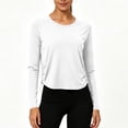 thumbnail image 6 of NominalSnugWorkout Tops for Women Long Sleeve Athletic Shirts Crewneck Side Drawstring Soft Yoga Tops, 6 of 8