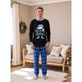 thumbnail image 2 of Conjunto de pijamas navideños familiares a juego con estampado de cuadros y letras. Pijamas de vacaciones para papá, mamá y niños., 2 of 9