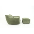 thumbnail image 2 of Bean Bag Chair, Oversized Beanbag, Lazy Sofa Chair with Corduroy Fabric and High-Resilience Shredded Foam, Includes Ottoman for Living Room, Bedroom, Dorm, 42 Inch Wide, Green, 2 of 2
