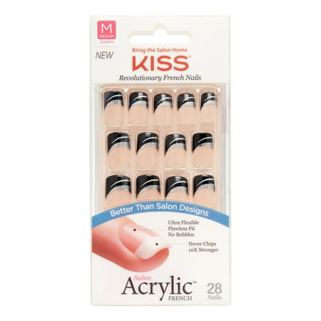 KISS Salon Acrylic French Design Nail - Ace of (The Best Nail Designs)