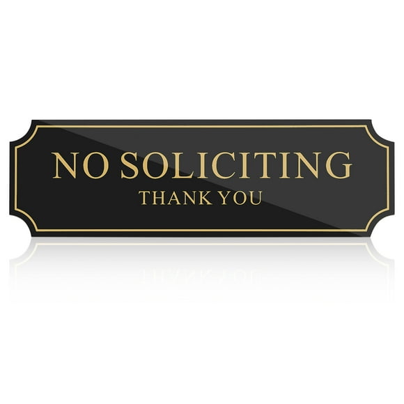 Milisten No Soliciting Sign Self-Adhesive No Solicitors Sign For Front Door No Soliciting Window Sign Door Sign For House And Office
