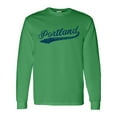 thumbnail image 4 of UGP Campus Apparel Portland Baseball Script - Hometown Pride, Pitcher Long Sleeve T Shirt - 2X-Large - Green, 4 of 6