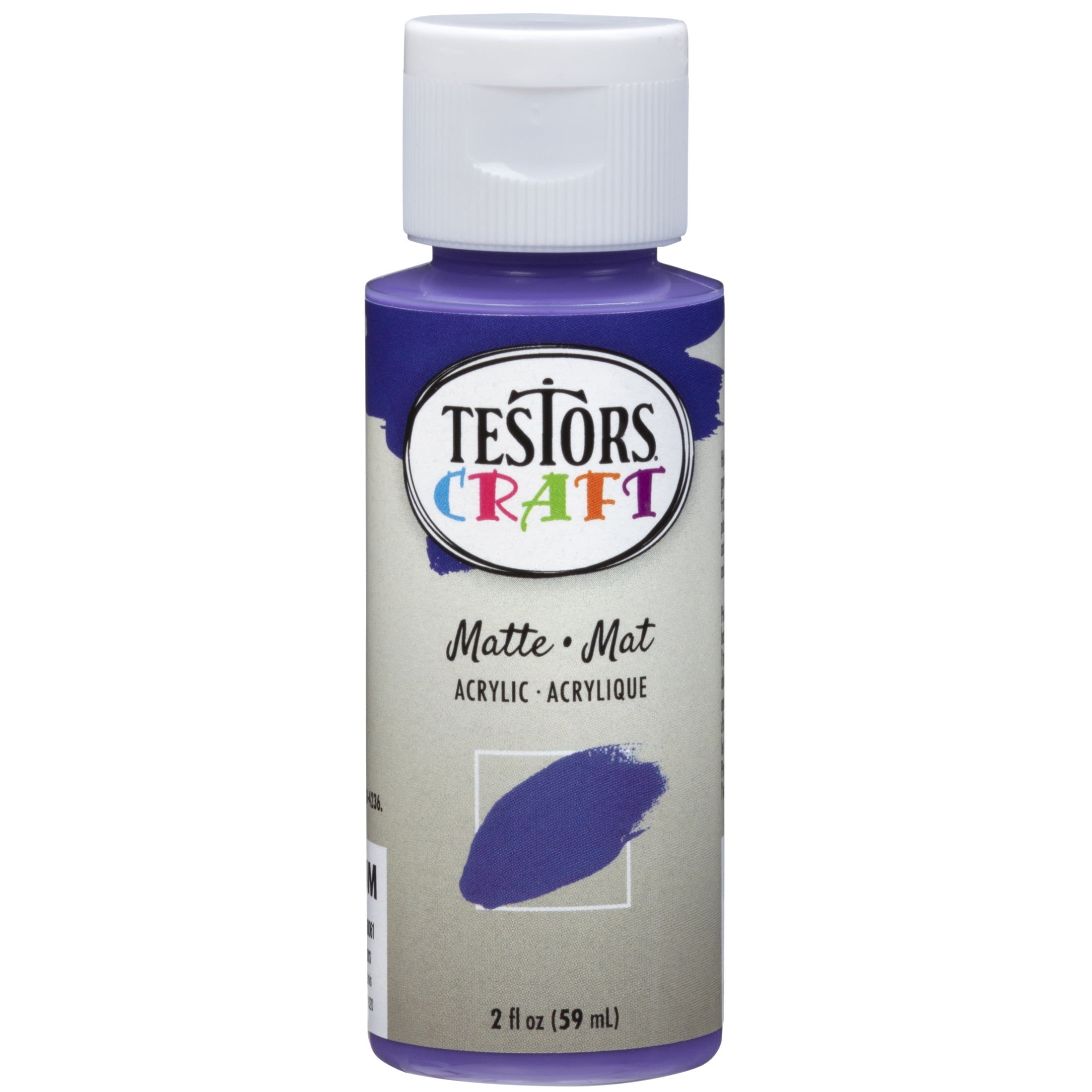6 Pack, Purple, Rust-Oleum Testors Craft Matte Acrylic Paint- 292425A, 2 oz. Bottle