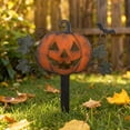 thumbnail image 2 of DefiDgd Halloween Theme Metal Yard Stake,Witch Hat Hollow-out Plug-in Iron Garden Stake for Halloween Garden Porch Patio Lawn Pathway Outdoor Courtyard Holiday Home Decoration(I), 2 of 6