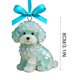 thumbnail image 3 of Adorno de perro de vidrio marino Decoración hecha a mano para hogar, coche o regalo – Pomerania, Husky, razas Alaskan – estilo cabaña costera, materiales reciclados, 3 of 5