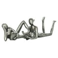 thumbnail image 2 of Adam & Friends Home Decor Man & Woman Leisure Readers Sculpture | 2-Piece | Pewter, 2 of 6