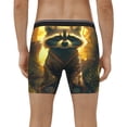 thumbnail image 4 of Picia Tree Meditating Raccoon Pattern Men's Athletic Long Leg Briefs , Performance Stretch Underwear，Moisture-Wicking, 4 of 7