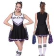 thumbnail image 2 of Moon fork Gold Disfraz de animadora para fiesta Musical para niñas de la escuela para mujer, disfraz de uniforme, equipo deportivo con pompones, 2 of 4
