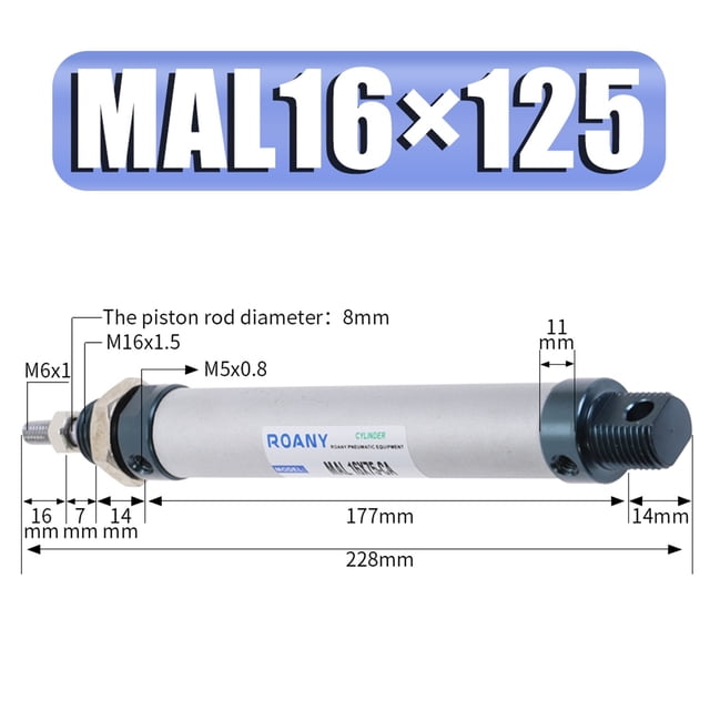 Pneumatic Cylinder Bore 25-500mm Stroke Single Lever Pneumatic Air Cylinder ,Multifunctional