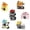 6-in-1 Mirror Flower Gift Box Edition (7438-7443), variant on HZLKADAQ Flower Arrangement Camera Architecture Set, 6PCS Miniature Brick Retro Camera Models, DIY Assembly Craft Toys, Desk and Office Desktop Decoration Gifts