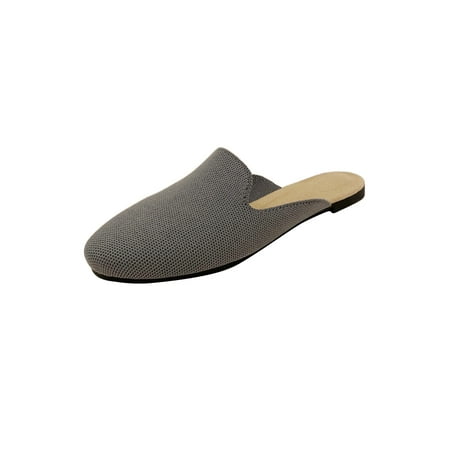 

Lacyhop Ladies Mules Slip On Slides Casual Clogs Driving Anti-Slip Shoes Fashion Comfort Slide Slippers Gray 5