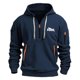 thumbnail image 2 of Sudadera con capucha para hombre, de manga larga, con diseño de cremallera, sudadera con capucha para hombre, ropa deportiva, chaqueta informal ajustada, 2 of 5