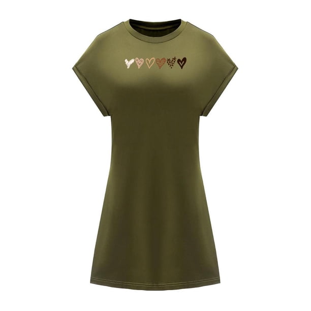 Vestido corto de verano para mujer, vestido de línea a para viajes, vacaciones, desplazamientos en la calle L